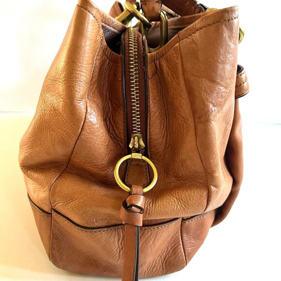 COACH Leather TURNLOCK Chelsea Jayden Satchel, Brown + Dustbag + Care Cards - Picture 8 of 15